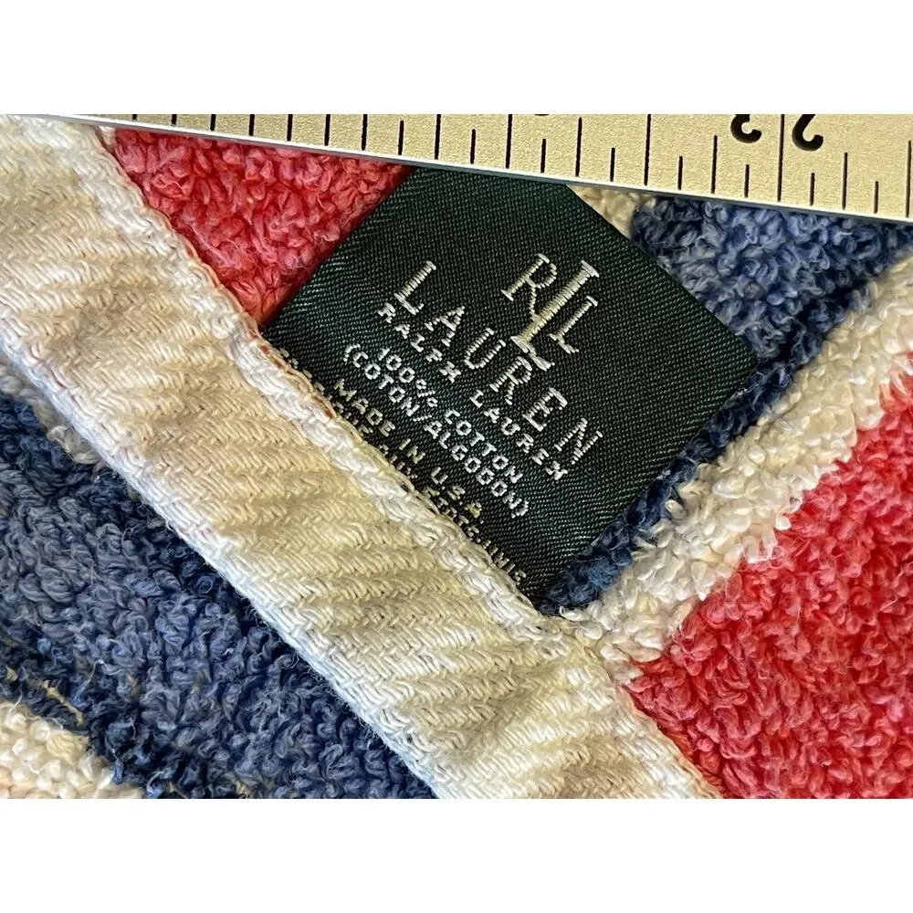 Ralph Lauren Bath Towels, Vintage 1990S Americana Flag Stripe Set Of Two